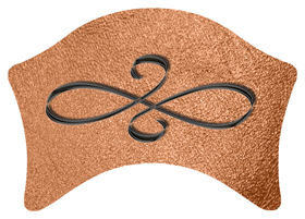 DABAN-601-BK-SH-CP Black Scroll Shimmer Copper